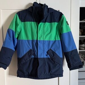 Burton Kids Colorblock Puffer Jacket - Navy and Green